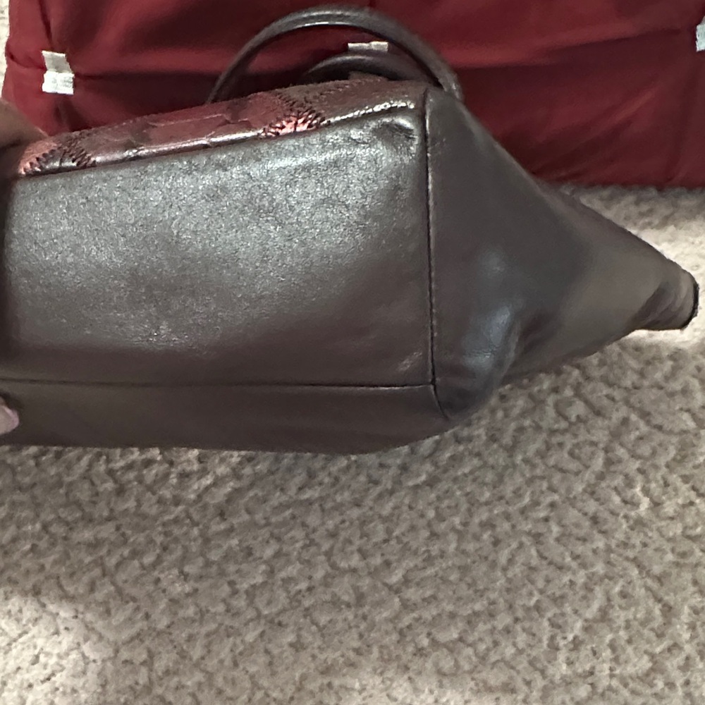 Coach Red and Brown Satchel Bag - Picture 6 of 11